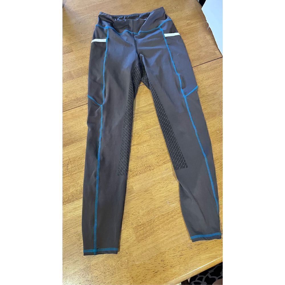 DOVER SADDLERY SILICONE FULL SEAT TIGHTS PANTS LEGGINGS GRAY WOMENS SZ S